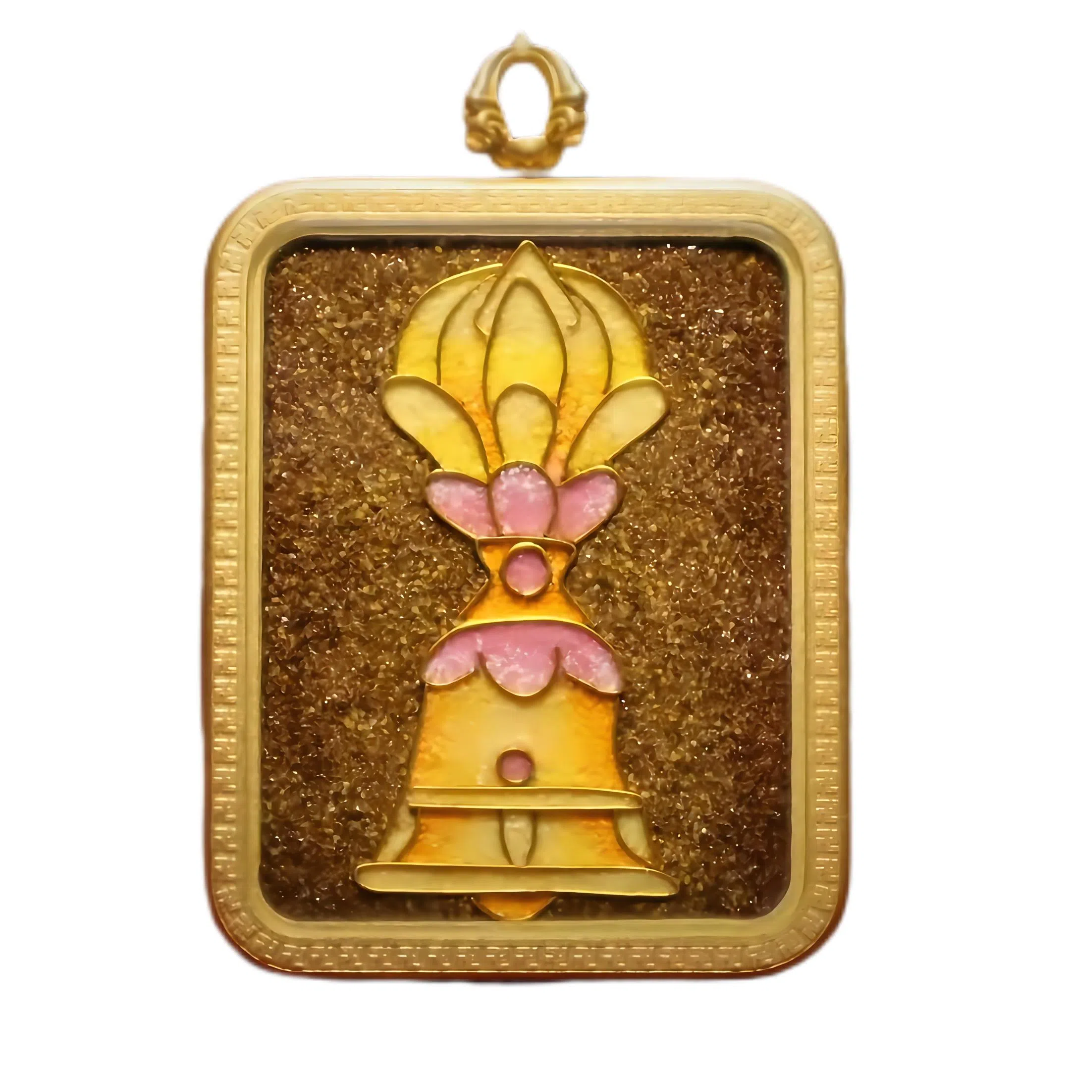 玉临门 国风吉祥好运金刚铃唐卡热贡手绘 合金 吊坠 男女同款情侣款