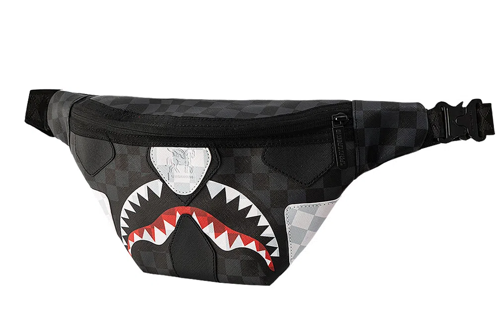 Sprayground Shark Logo Waist Bag Black