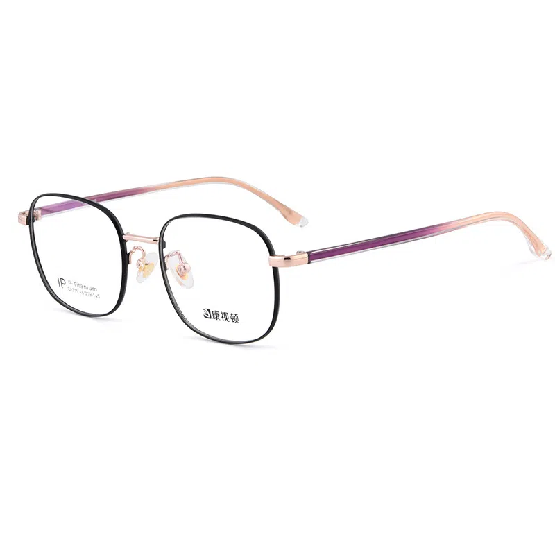 【联系客服可配度数】 康视顿 潮韩系文艺超轻 β钛 不规则形 光学镜架 男女同款情侣款