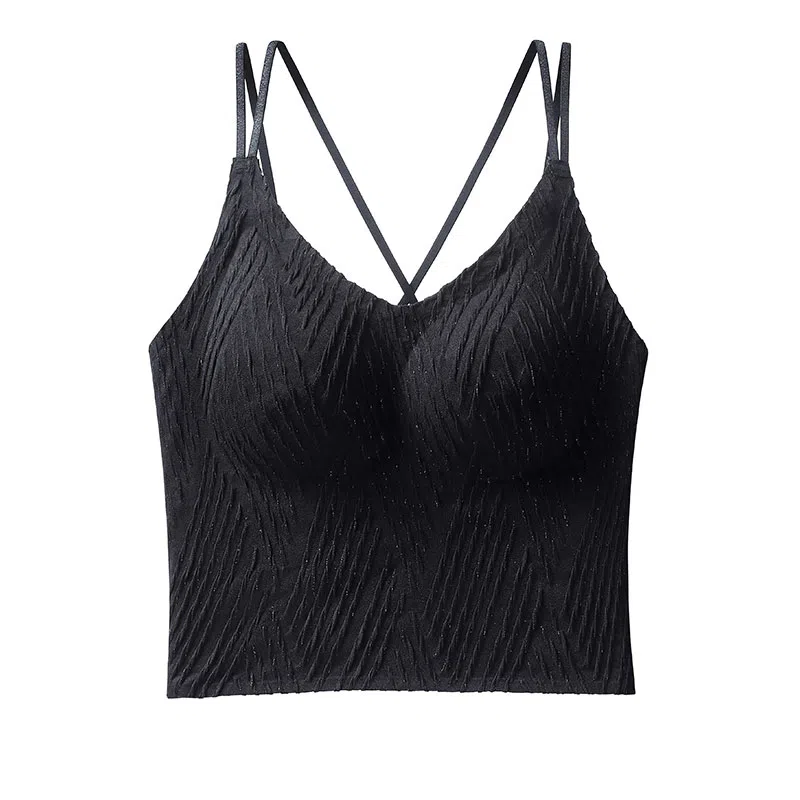 都市丽人 背心舒适打底美背外穿无痕高颜值无钢圈网红女士夏季吊带 女款