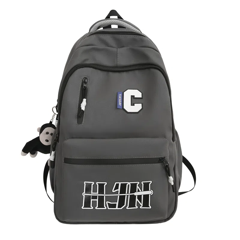 行途 潮流字母时尚简约大容量旅行高级感休闲 尼龙 双肩包 男女同款情侣款 多色