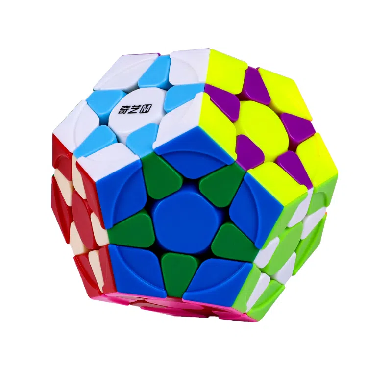 奇艺 三阶彩色五魔方 异形魔方 磁力魔方十二面体顺滑 比赛专用不规则魔方 益智 玩具