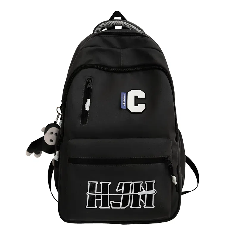 行途 潮流字母时尚简约大容量旅行高级感休闲 尼龙 双肩包 男女同款情侣款 多色