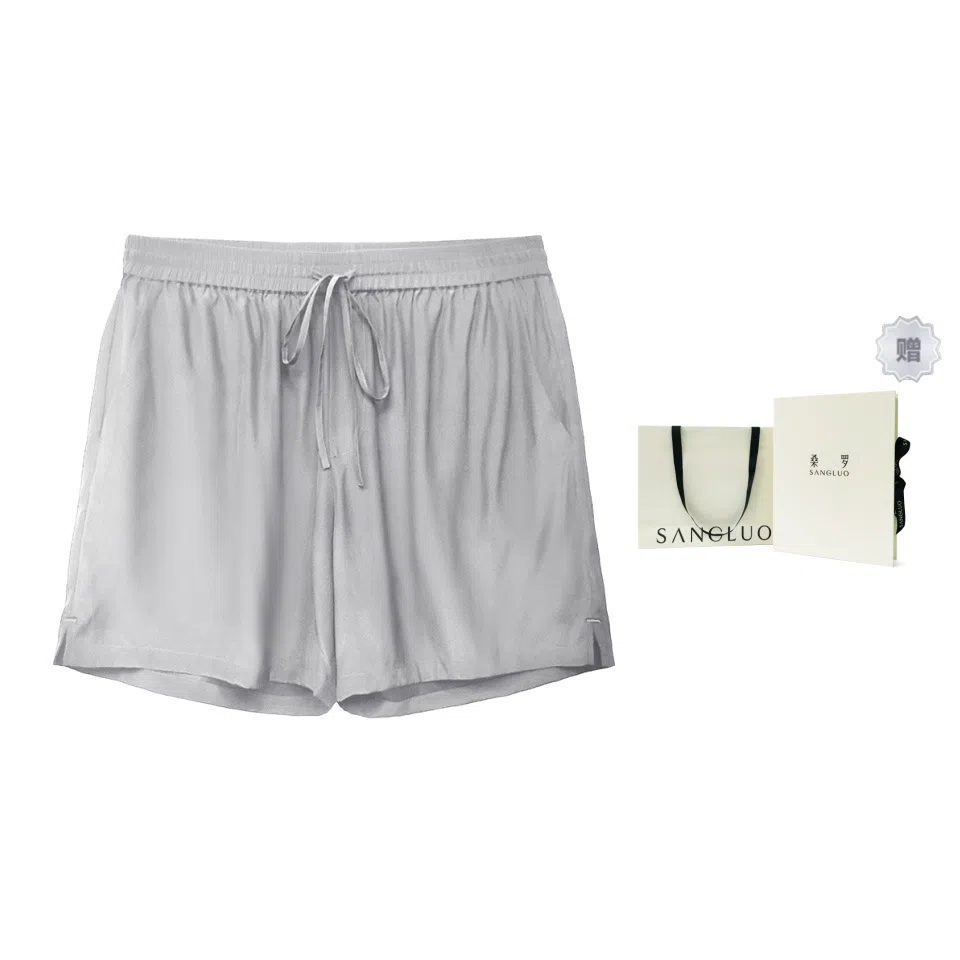 桑罗 简约舒适纯色抽绳睡裤 男款