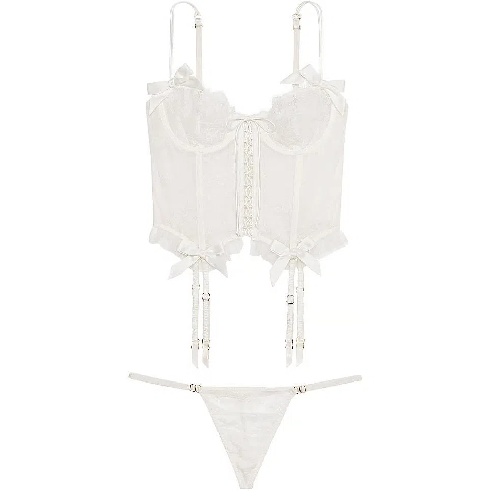 Victoria's Secret VERY SEXYVS ArchivesRoseLaceCroppedCorsetSetCW