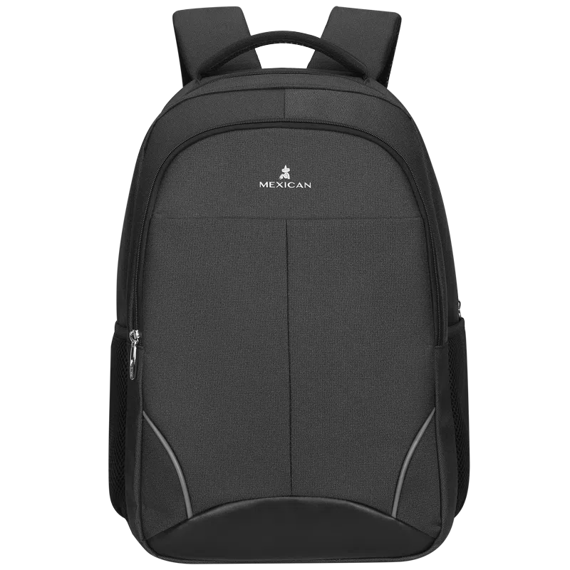 稻草人 大容量休闲商务防泼水 织物 男款 黑色 双肩包