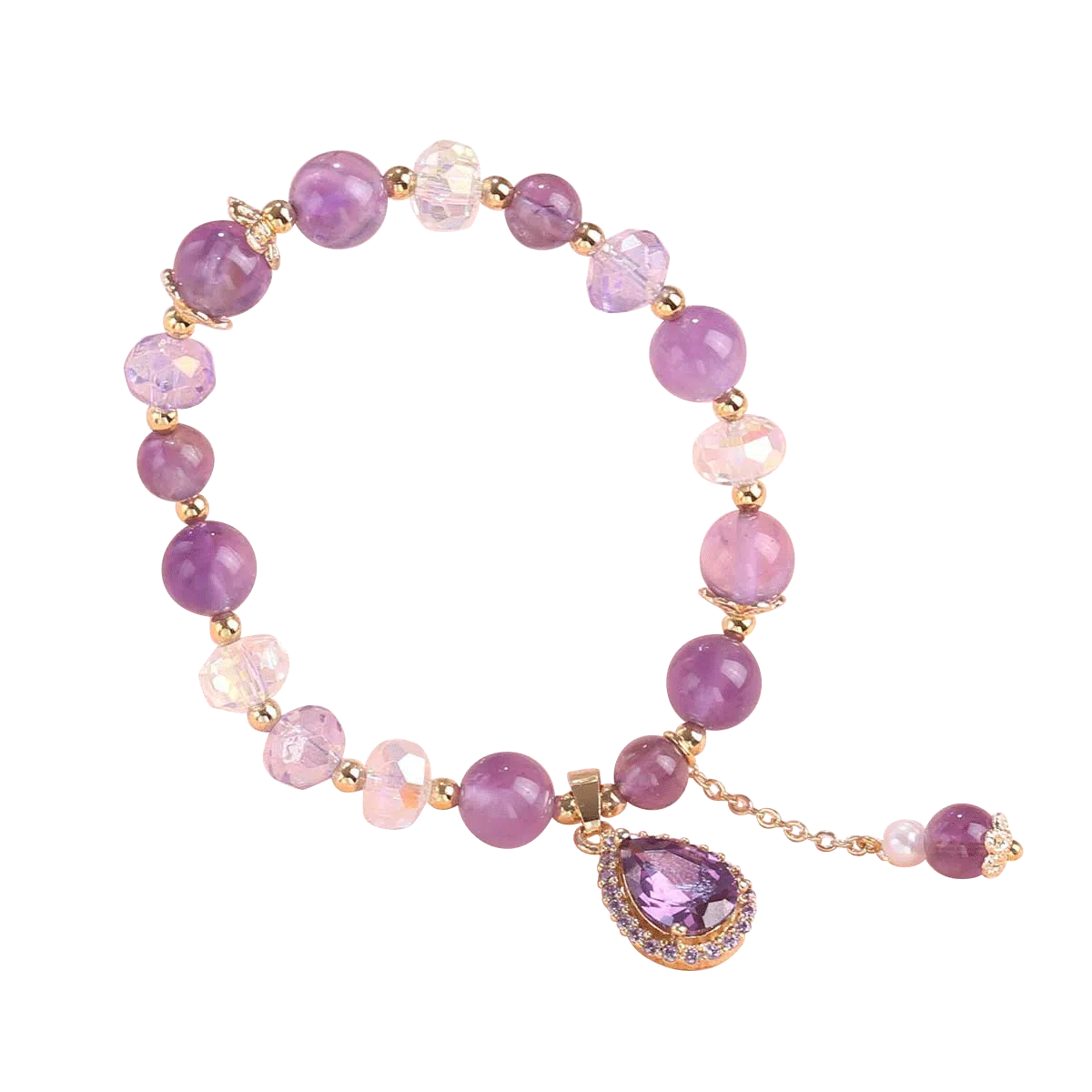 盈满堂 优雅精致爱心 水晶 玉石手串 女款