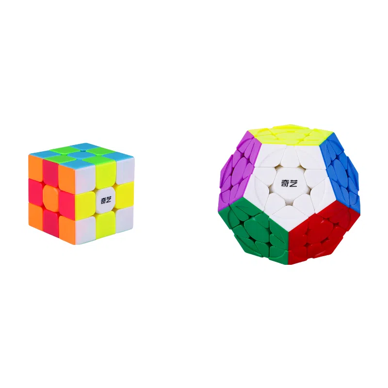 奇艺 三阶彩色五魔方 异形魔方 磁力魔方十二面体顺滑 比赛专用不规则魔方 益智 玩具