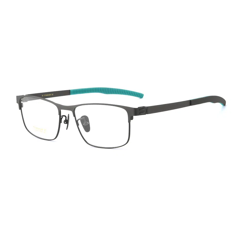 【联系客服可配度数】 康视顿 休闲近视可配镜片 钛β钛硅胶 方形 光学镜架 男款