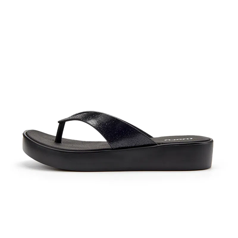 罗敷 厚底外出防滑简约时尚夹趾人字拖鞋 女款