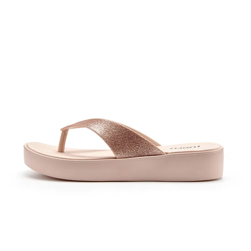 罗敷 厚底外出防滑简约时尚夹趾人字拖鞋 女款