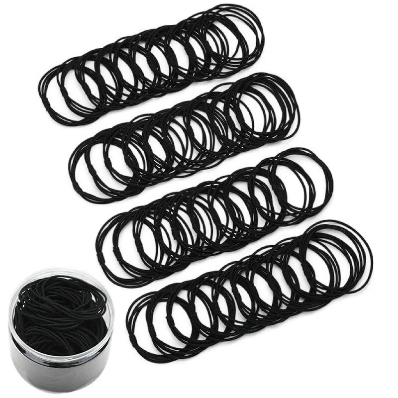 左欧 高弹力耐用皮筋扎头皮套质量好 头绳 女款 黑色 彩色