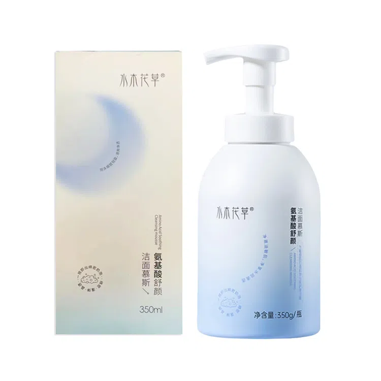 水木花草氨基酸洗面奶女深层清洁保湿控油男女士洁面慕斯