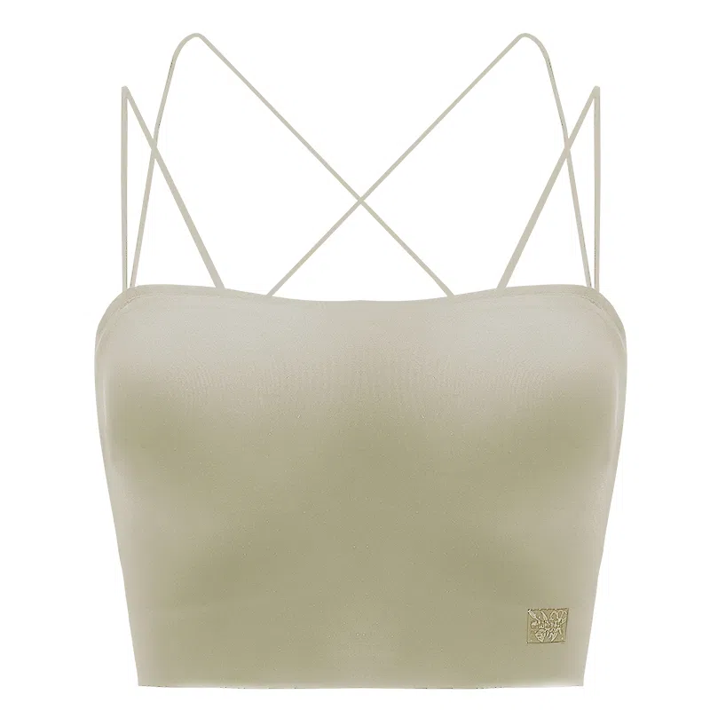 多情猫 薄款带胸垫美背亲肤舒适透气简约抹胸内衣 女款