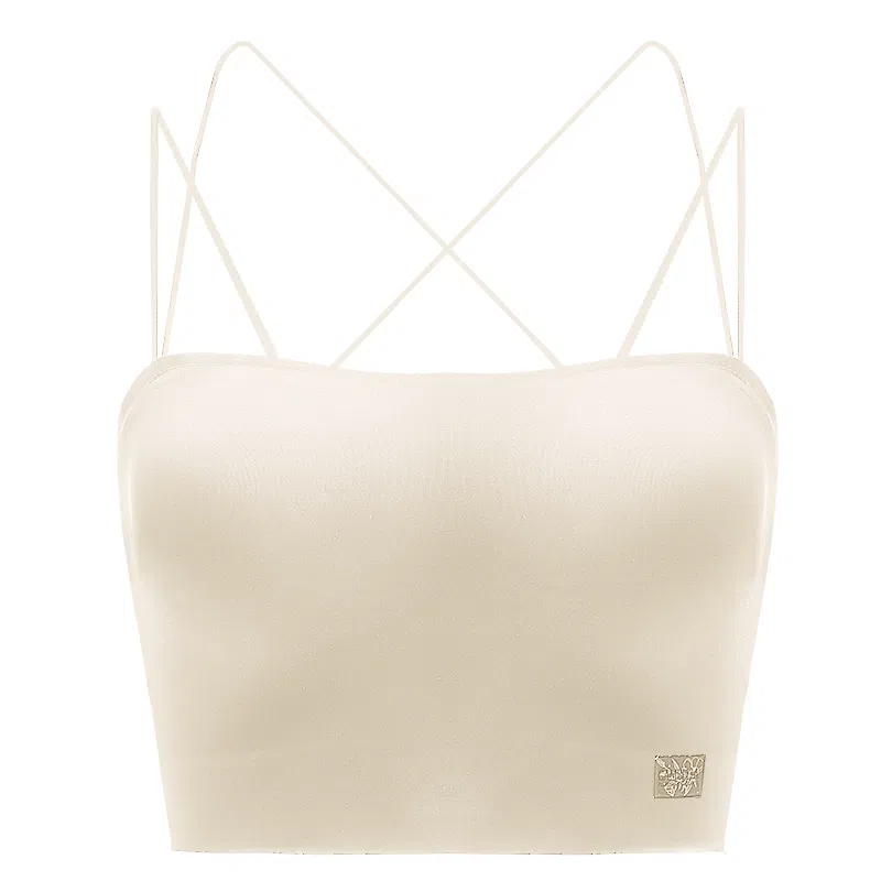 多情猫 薄款带胸垫美背亲肤舒适透气简约抹胸内衣 女款