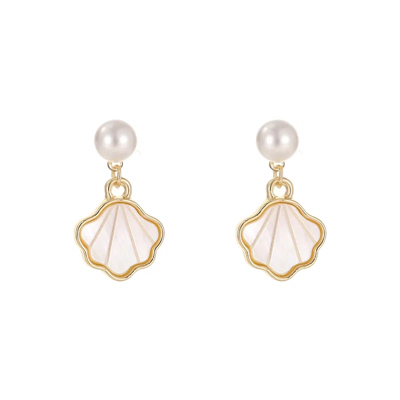 韵系 蚊香盘 珍珠 耳夹 女款