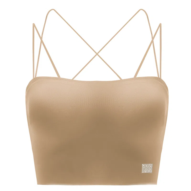多情猫 薄款带胸垫美背亲肤舒适透气简约抹胸内衣 女款