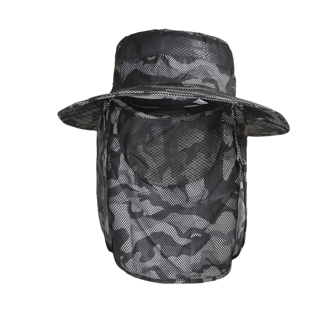 撞青春 钓鱼迷彩遮阳帽遮脸户外 涤纶 渔夫帽 男女同款情侣款
