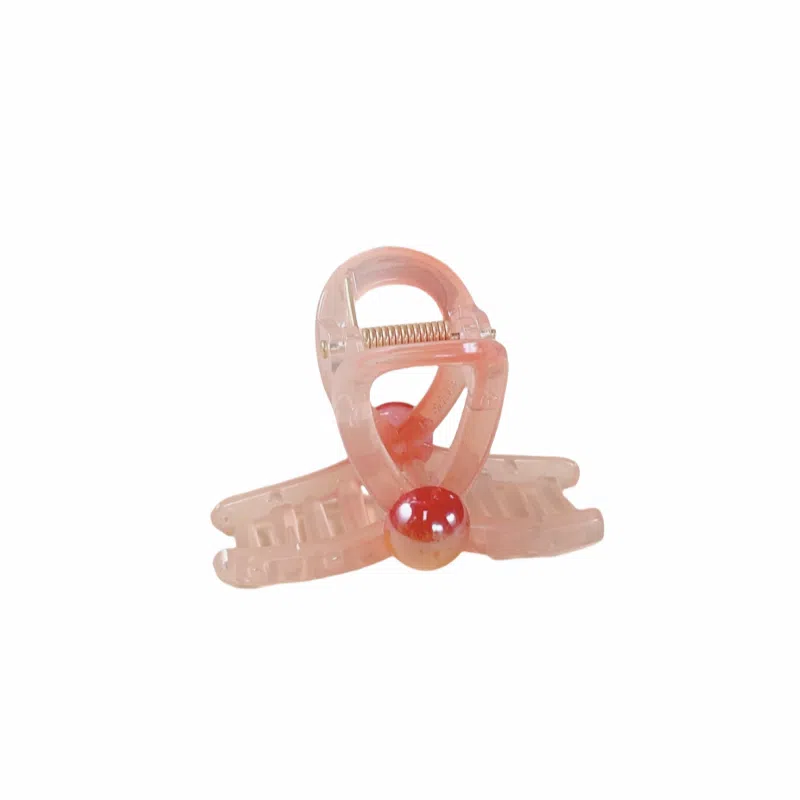 尚先生 夏季甜美简约抓夹温柔百搭渐变橙色中号鲨鱼夹发夹 发饰 女款