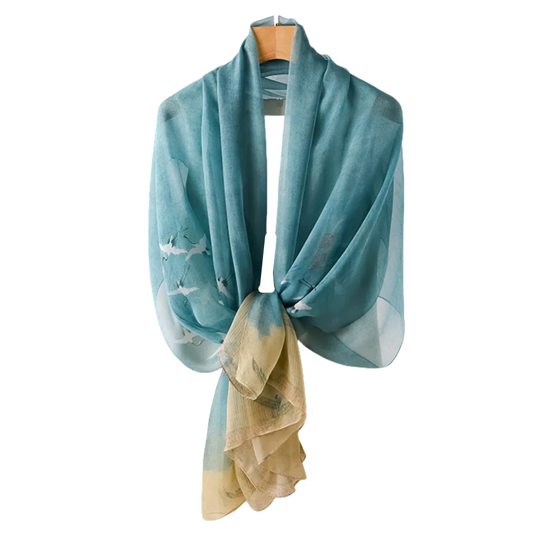 撞青春 大纱巾仿真丝 高端春夏防晒高档薄款时尚 丝巾 女款