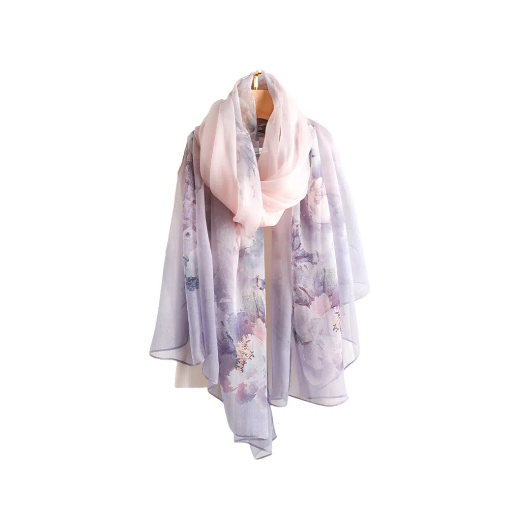 撞青春 大纱巾仿真丝 高端春夏防晒高档薄款时尚 丝巾 女款