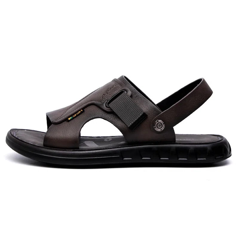 圣大骑士 头层牛皮 舒适百搭 沙滩凉鞋 男款
