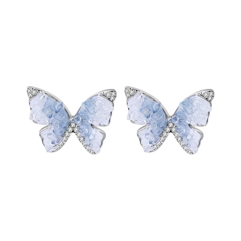 CAROMAY Sea Salt Ice Crystal Series Earrings Silver