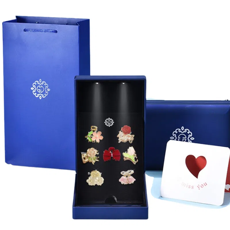 妖娆猫 一周星期发夹头饰女高端发卡夹子网红鲨鱼夹发饰套装礼盒创意实用高级感儿童礼品女生 小抓夹 女款