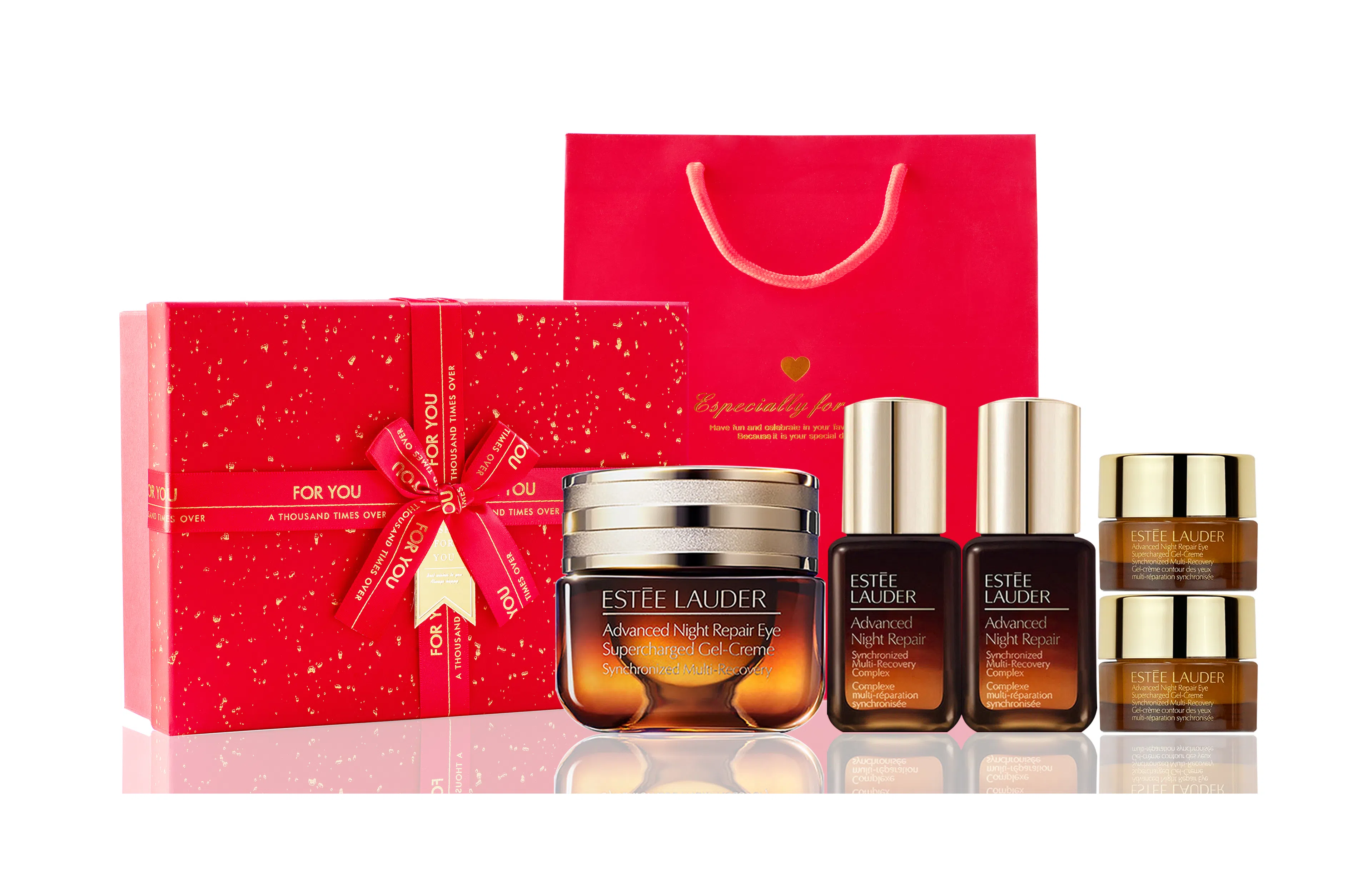 雅诗兰黛 奢宠六件礼 小棕瓶 熬夜眼霜 面部精华液 尊享挚爱礼盒 淡纹紧致保湿修护