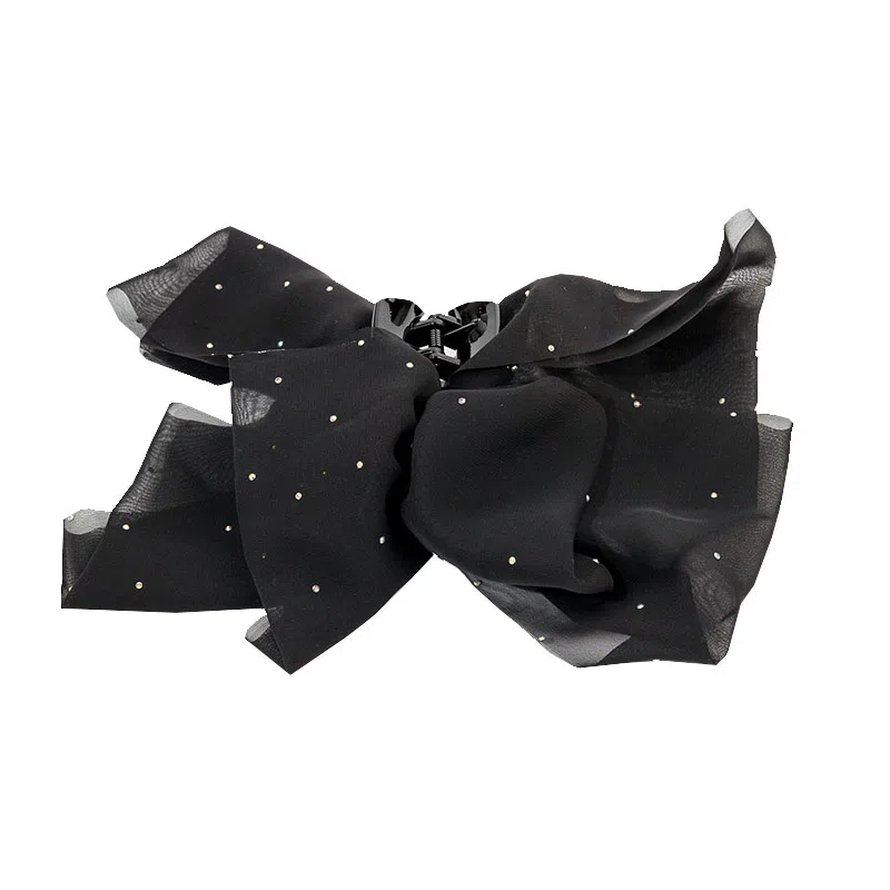 卡铂雅 黑色极简高级感港风气质复古休闲设计 橡胶 发夹 女款