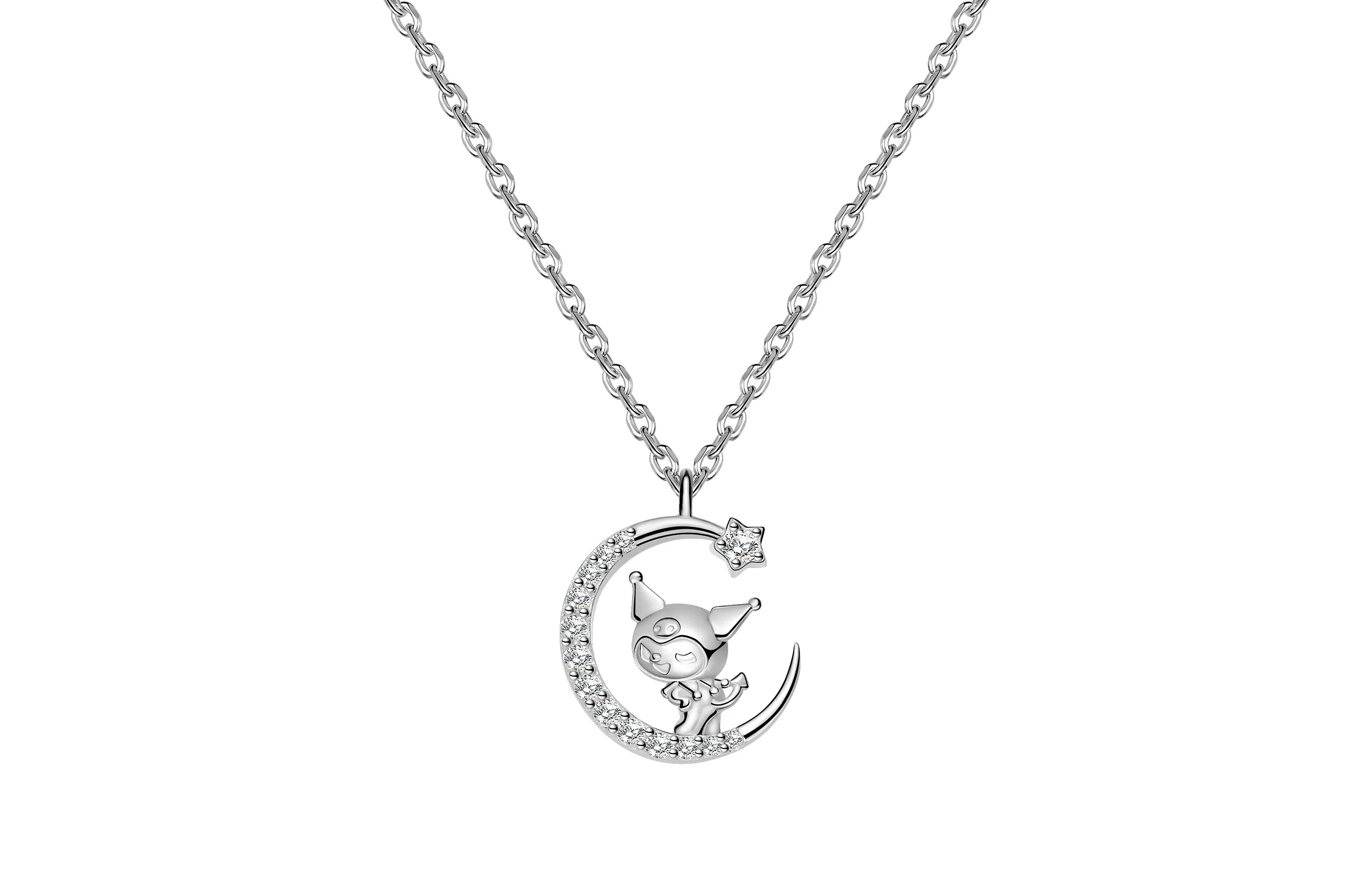 Sanrio Kuromi Star Moon Necklace S925 Silver