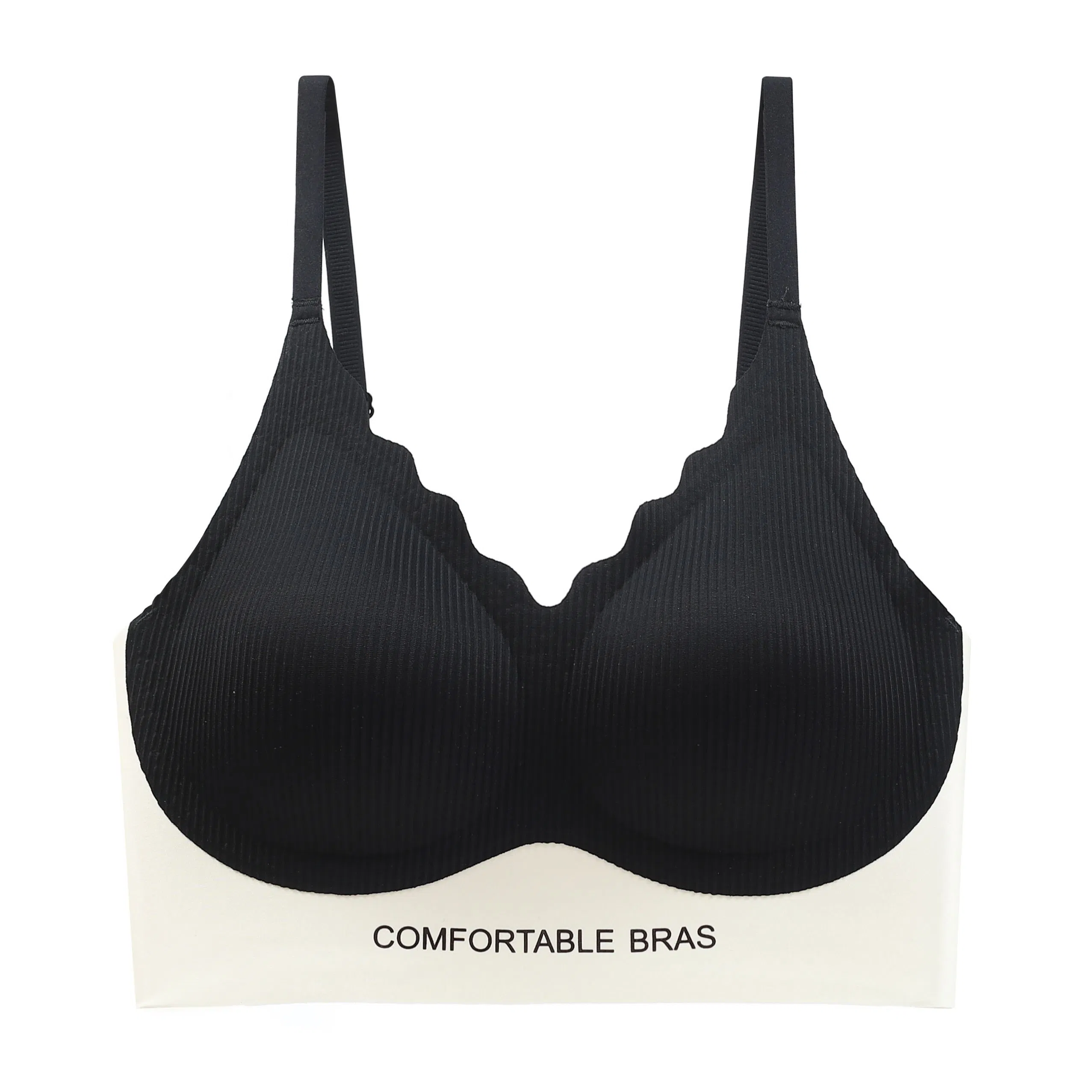 莫代尔 薄款防下垂无痕收副乳聚拢半固定杯美背文胸 女款