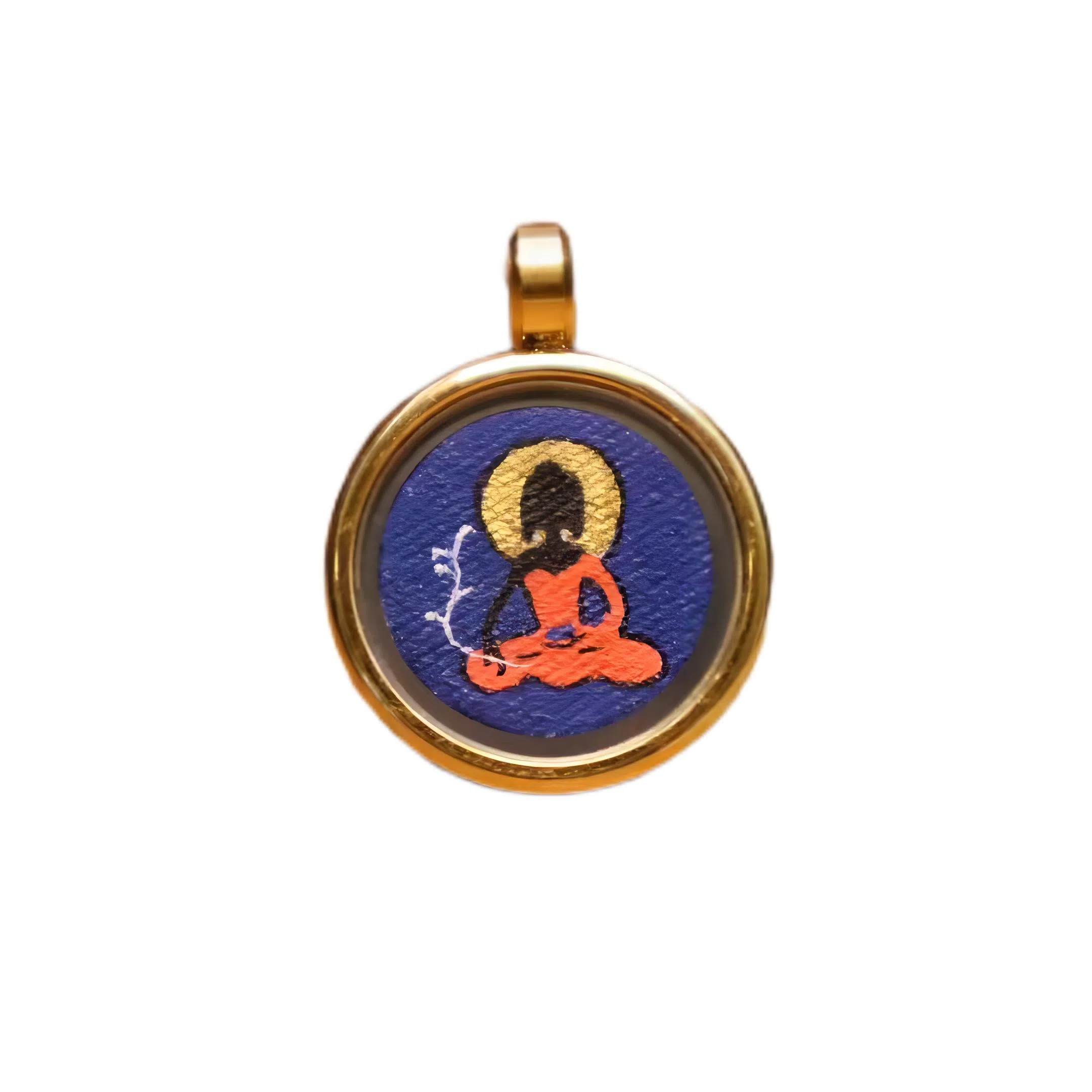 玉临门 药师佛 国潮藏式唐卡复古平安转运编绳配饰  合金 吊坠 男女同款情侣款