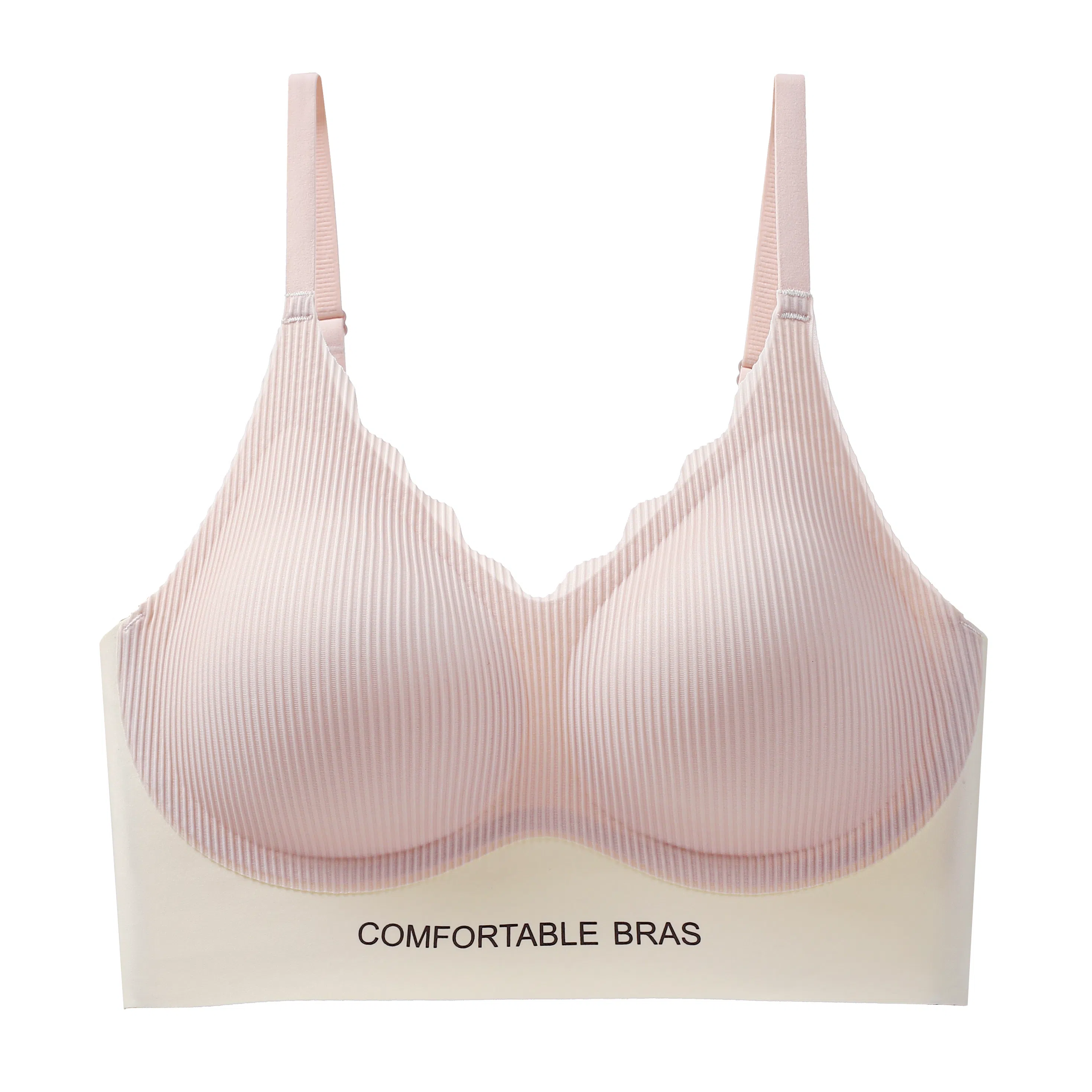 莫代尔 薄款防下垂无痕收副乳聚拢半固定杯美背文胸 女款