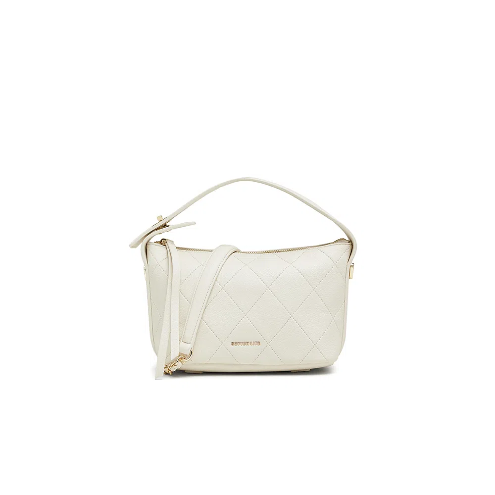 百思图休闲简约时尚小众设计单肩斜挎包女款