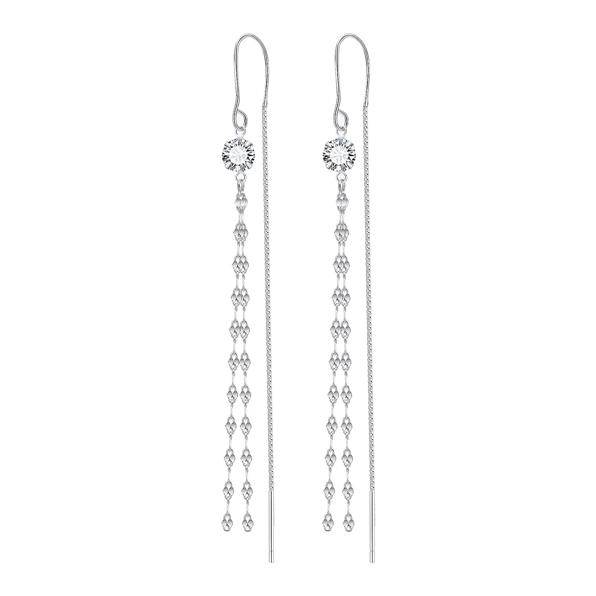 恋朵 流苏长款个性显瘦 足银 耳环 女款