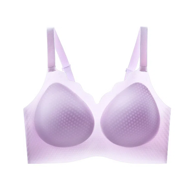 莫代尔 纯色聚拢无痕收副乳舒适透气文胸 女款