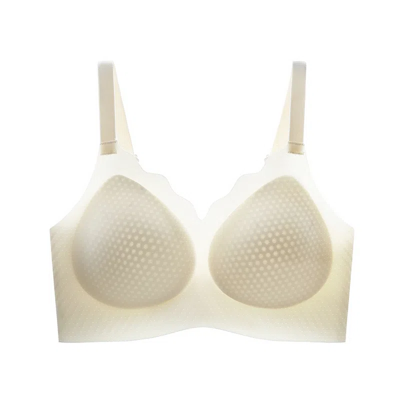 莫代尔 纯色聚拢无痕收副乳舒适透气文胸 女款