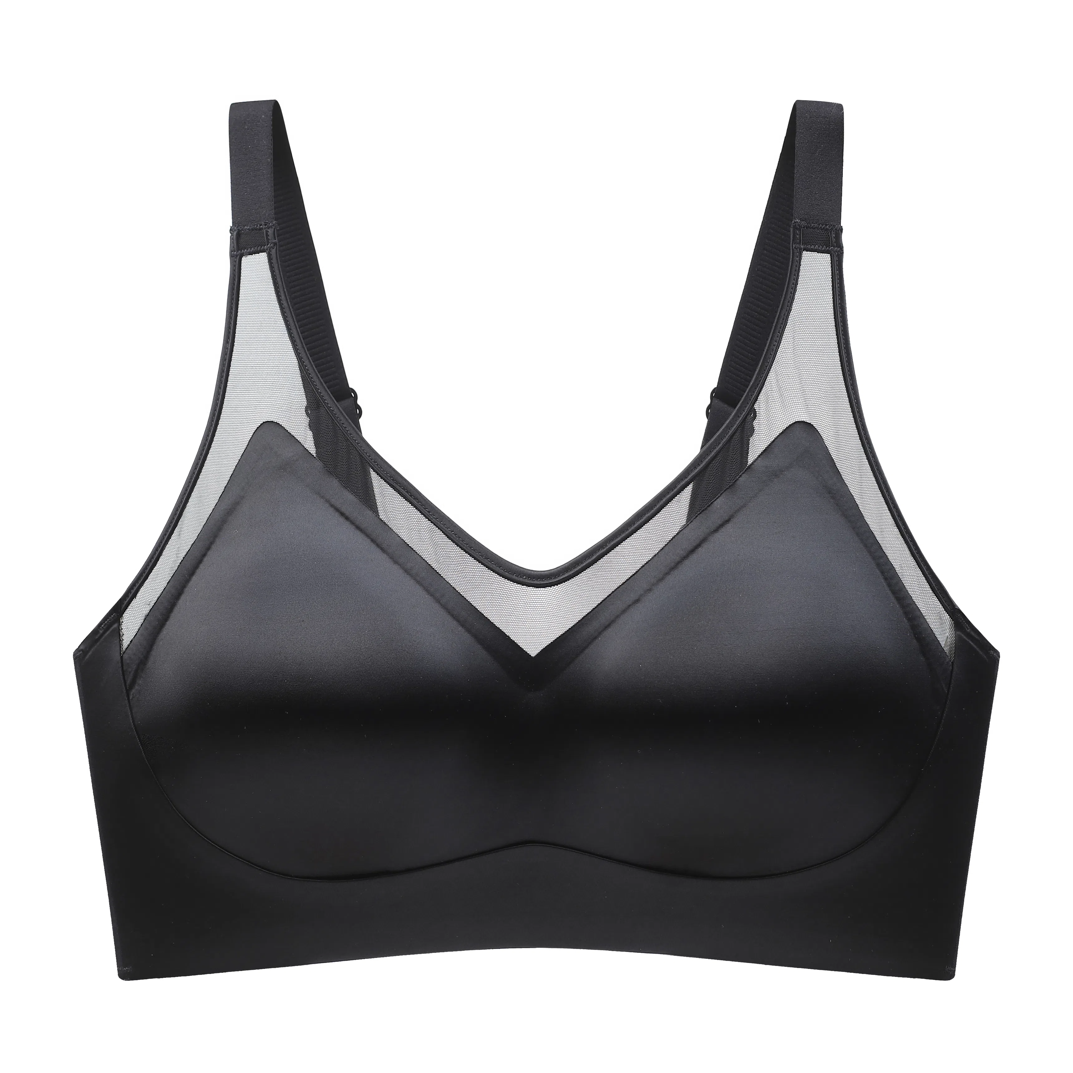 莫代尔 纯色聚拢防垂舒适文胸 女款