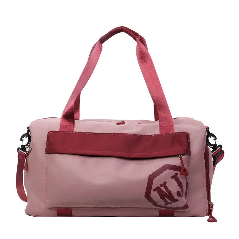 行途 大容量拼色设计 织物 手提健身包 大号 男女同款情侣款 黑色/米白色/蓝色/粉色/卡其色