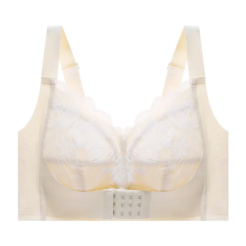 欧迪芬 前扣承托大胸显小侧收美背轻薄透气蕾丝文胸 女款