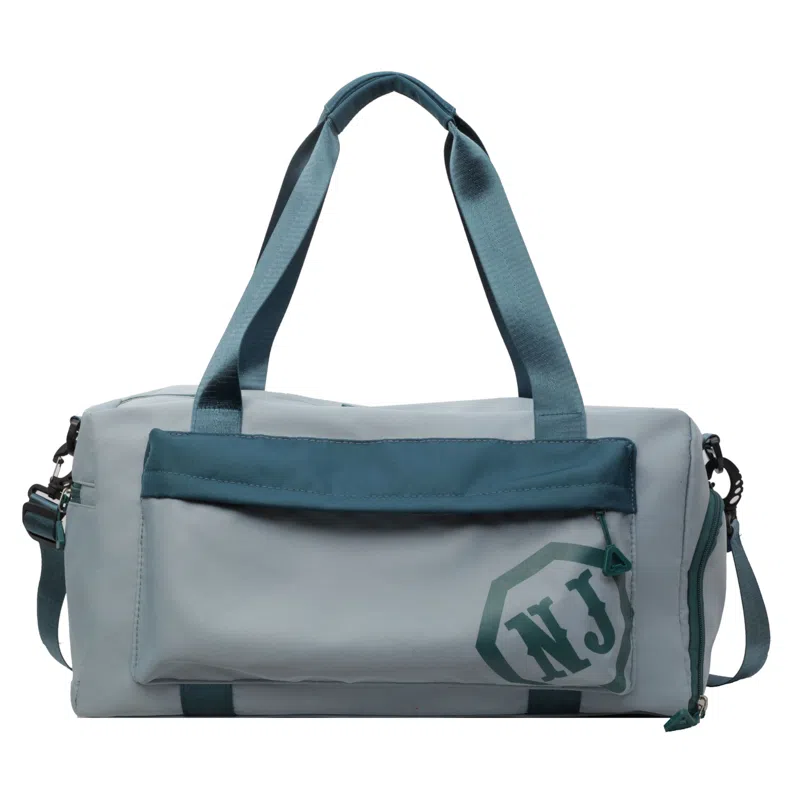 行途 大容量拼色设计 织物 手提健身包 大号 男女同款情侣款 黑色/米白色/蓝色/粉色/卡其色