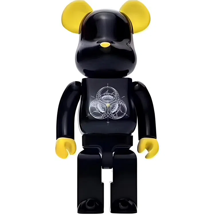 BE@RBRICK x Fragment Design INNERSECT 2018 Black Yellow 100% 7cm