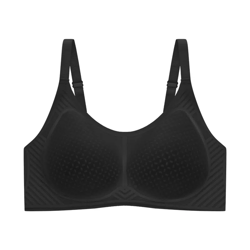 都市丽人 纯色透气聚拢薄款小胸无痕调整型文胸 女款