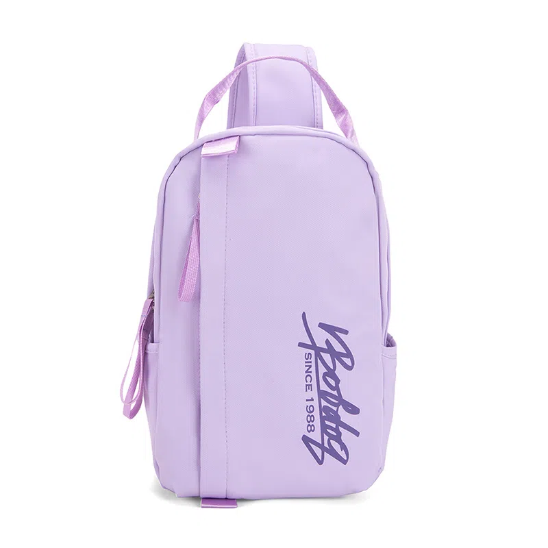 巴布豆 休闲百搭简约时尚 尼龙 胸包 常规 男女同款情侣款 浅蓝/紫色/粉色/黑色