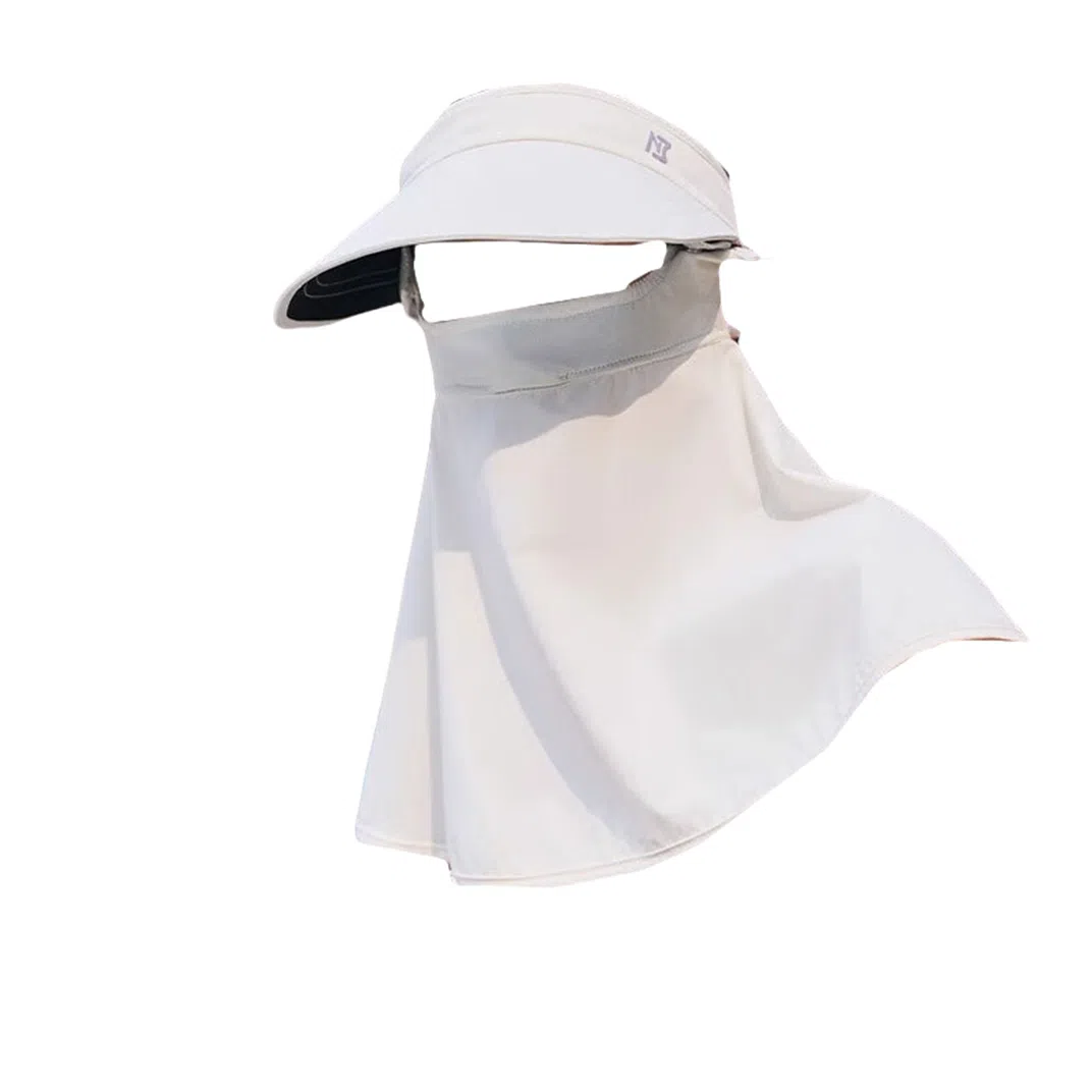 撞青春 防紫外线遮阳护颈面罩可拆卸便携透气 涤纶 防晒帽 男女同款情侣款