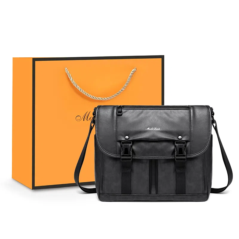 Mashalanti PVC Messenger Bag Black