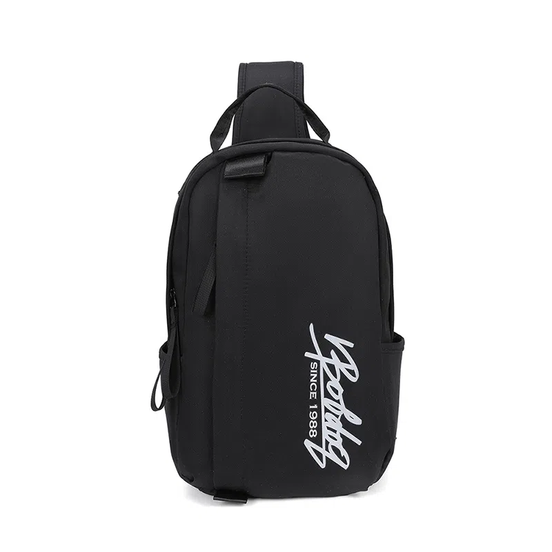 巴布豆 休闲百搭简约时尚 尼龙 胸包 常规 男女同款情侣款 浅蓝/紫色/粉色/黑色