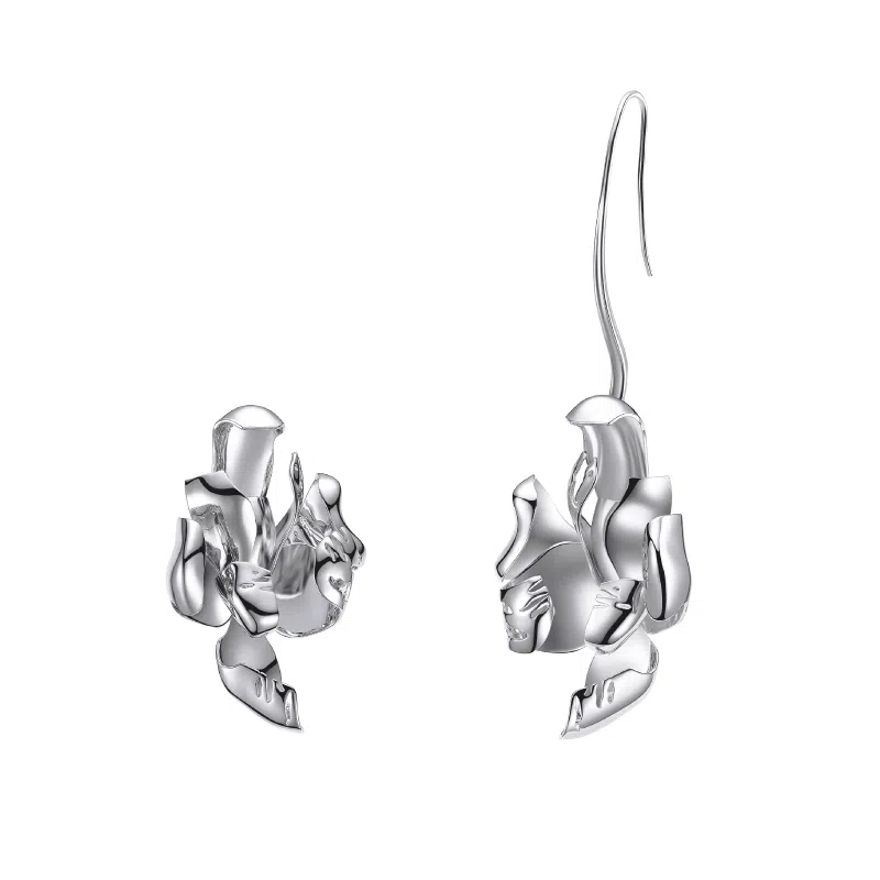 juunngle lab Orchid Earrings Platinum Copper