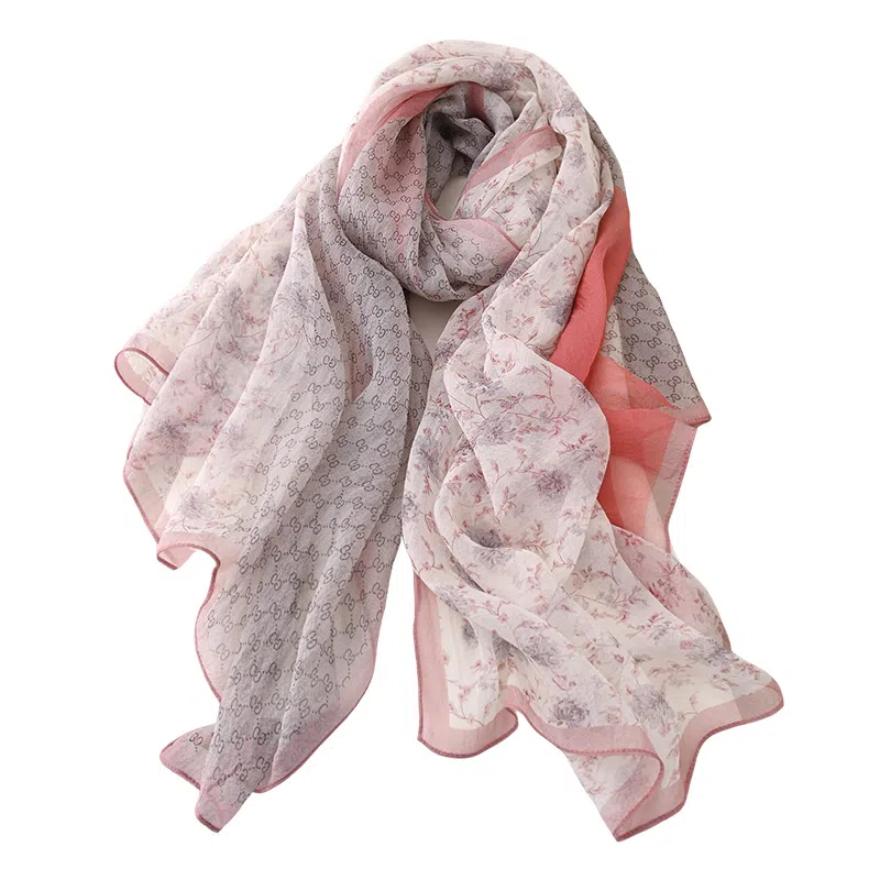 杭丝路 沙滩防晒大披肩舒适气质 桑蚕丝 丝巾 女款 黄色